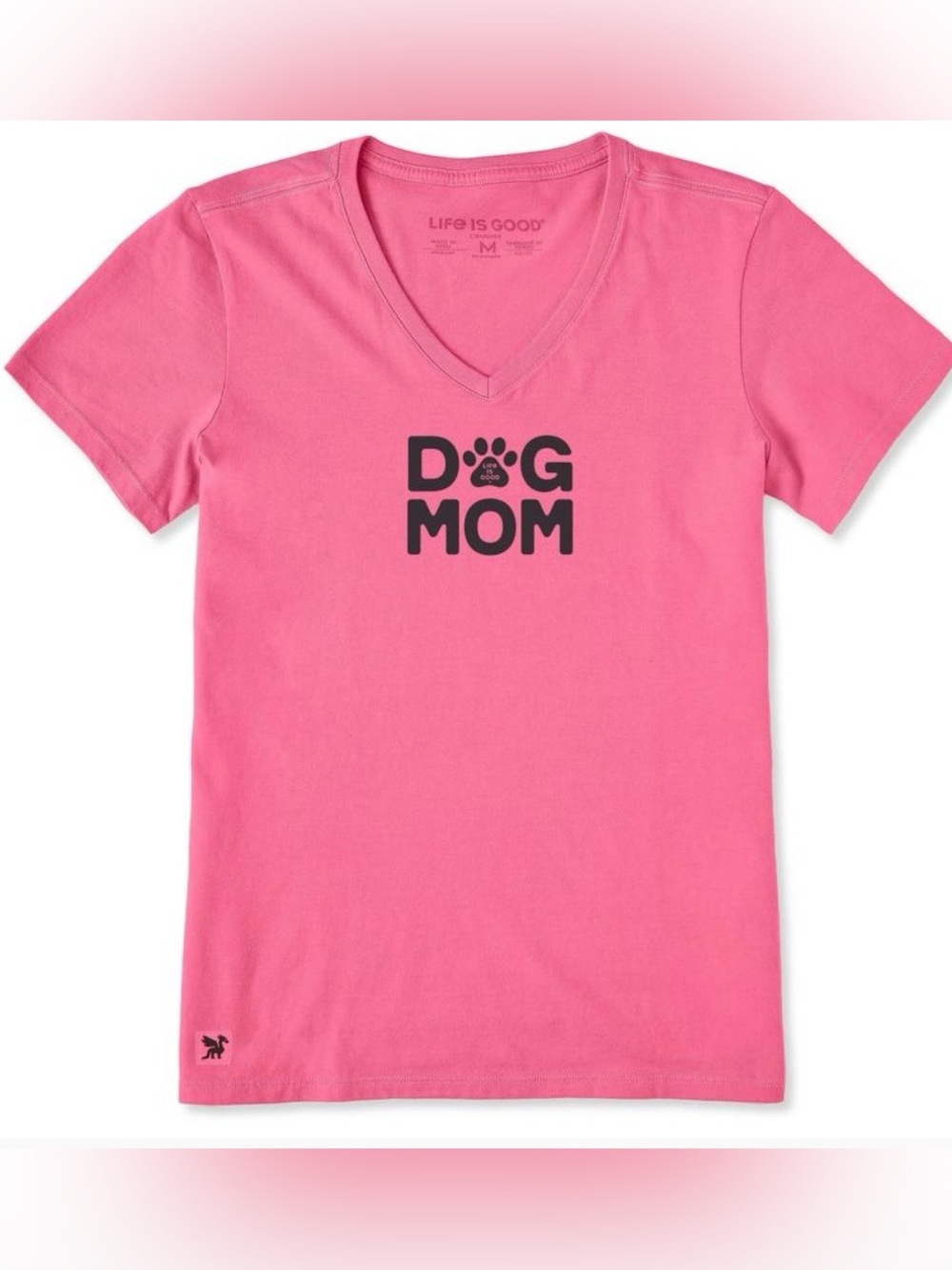 Life Is Good Women's Paw Dog Mom Tee Shirt